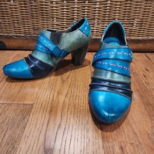 L'Artiste By Spring Step Wondorous Leather Booties/ Clogs. EU 37. Bohemian